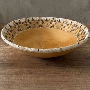 Boston Woodturning Tommy Gagnon Box Elder Ink Pyro Hand Turned Wooden Bowl 2016